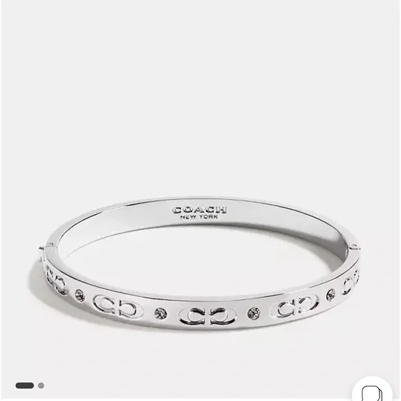 Coach Signature Hinged Bangle - Picture 1 of 6